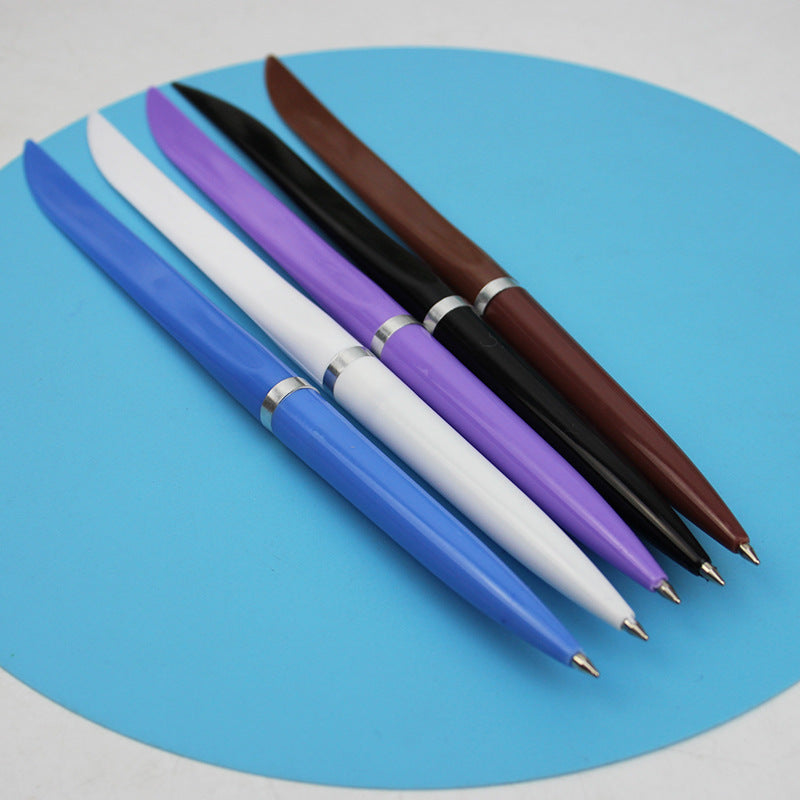 Wholesale Blue Flat Blade Plastic Ballpoint Pen